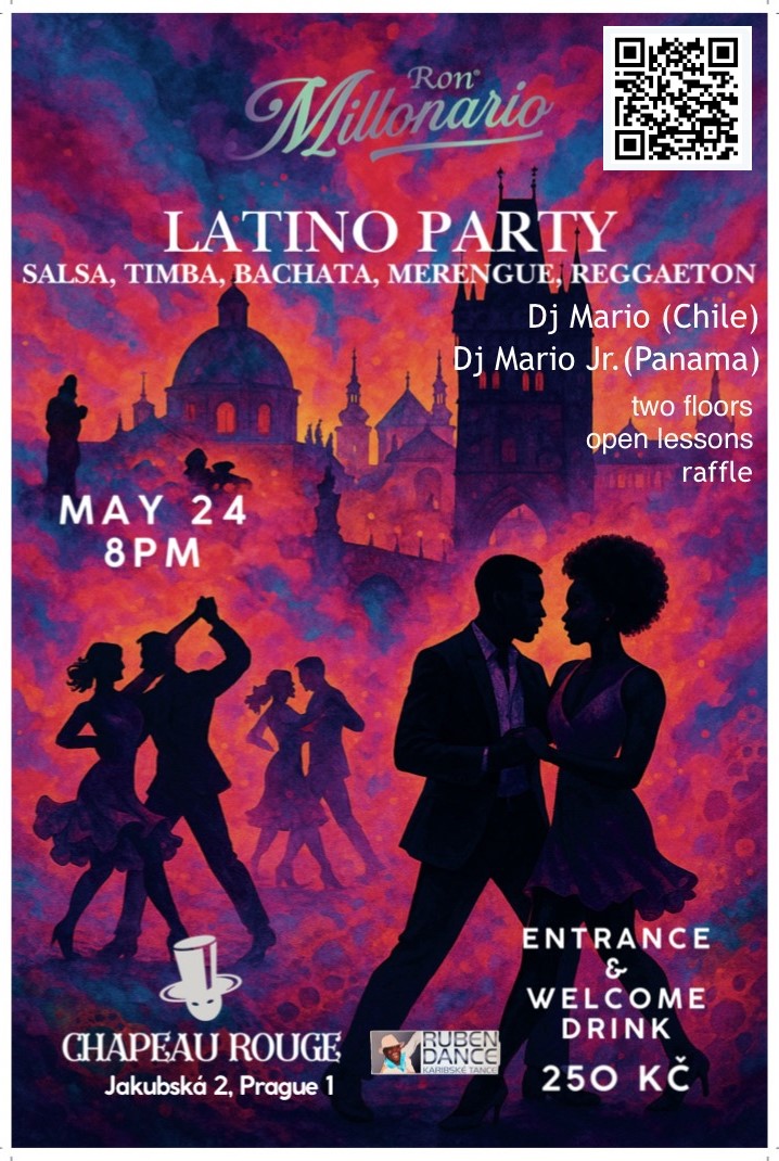 latino party ruben dance millonario ron chapeau rouge prague 1
